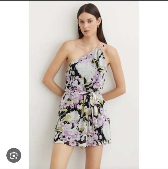 Dynamite Pants - Dynamite One Shoulder Short Romper